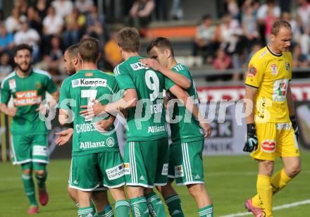 Fussball Bundesliga. RZ Pellets WAC gegen SK Rapid Wien. Torjubel  (Wien). Wolfsberg, am 16.5.2015.
Foto: Kuess

---
pressefotos, pressefotografie, kuess, qs, qspictures, sport, bild, bilder, bilddatenbank