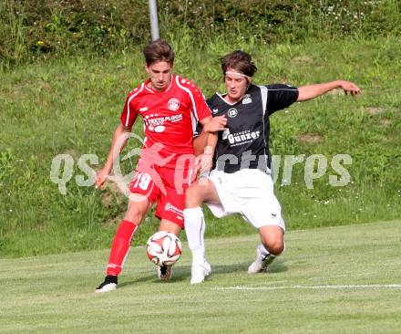 Fussball. Unterliga Ost. Ludmannsdorf gegen KAC 1909. Markus Partl (Ludmannsdorf), Michael Eisterlehner (KAC 1909). Ludmannsdorf, 31.5.2015.
Foto: Kuess
---
pressefotos, pressefotografie, kuess, qs, qspictures, sport, bild, bilder, bilddatenbank