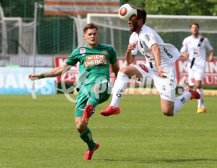 Fussball Bundesliga. RZ Pellets WAC gegen SK Rapid Wien. Manuel Seidl, (WAC), Stefan Stangl (Wien). Wolfsberg, am 16.5.2015.
Foto: Kuess

---
pressefotos, pressefotografie, kuess, qs, qspictures, sport, bild, bilder, bilddatenbank