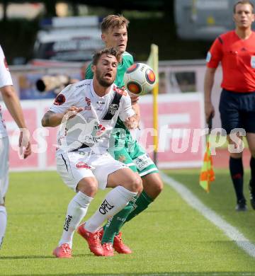 Fussball Bundesliga. RZ Pellets WAC gegen SK Rapid Wien. Manuel Seidl, (WAC), Stefan Stangl (Wien). Wolfsberg, am 16.5.2015.
Foto: Kuess

---
pressefotos, pressefotografie, kuess, qs, qspictures, sport, bild, bilder, bilddatenbank