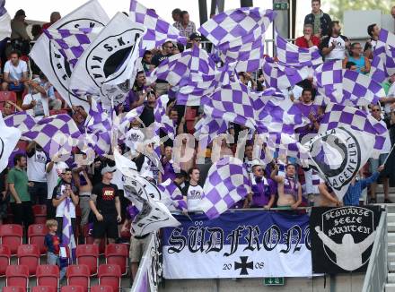 Fussball Regionalliga. Aufstiegs Play Off. SK Austria Klagenfurt gegen Parndorf. Fans (Austria). KLagenfurt, am 9.6.2015.
Foto: Kuess
---
pressefotos, pressefotografie, kuess, qs, qspictures, sport, bild, bilder, bilddatenbank