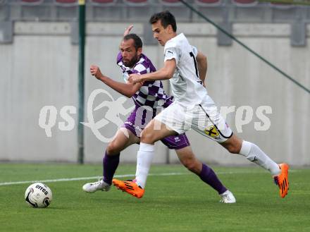 Fussball Regionalliga. Aufstiegs Play Off. SK Austria Klagenfurt gegen Parndorf. Christian Prawda, (Austria), Mario Rasic (Parndorf). KLagenfurt, am 9.6.2015.
Foto: Kuess
---
pressefotos, pressefotografie, kuess, qs, qspictures, sport, bild, bilder, bilddatenbank