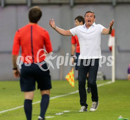 Fussball Regionalliga. Aufstiegs Play Off. SK Austria Klagenfurt gegen Parndorf. Trainer Manfred Bender (Austria). KLagenfurt, am 9.6.2015.
Foto: Kuess
---
pressefotos, pressefotografie, kuess, qs, qspictures, sport, bild, bilder, bilddatenbank