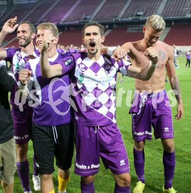 Fussball Regionalliga. Aufstiegs Play Off. SK Austria Klagenfurt gegen Parndorf. Jubel Manuel Wallner (Austria). KLagenfurt, am 9.6.2015.
Foto: Kuess
---
pressefotos, pressefotografie, kuess, qs, qspictures, sport, bild, bilder, bilddatenbank