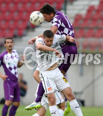 Fussball Regionalliga. Aufstiegs Play Off. SK Austria Klagenfurt gegen Parndorf. Marko Dusak, (Austria), Martin Marosi  (Parndorf). KLagenfurt, am 9.6.2015.
Foto: Kuess
---
pressefotos, pressefotografie, kuess, qs, qspictures, sport, bild, bilder, bilddatenbank