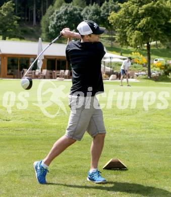 EBEL. Eishockey Bundesliga. Teambuilding VSV. Golf. Jean Philippe Lamoureux. Tarvis, am 25.8.2014.
Foto: Kuess
---
pressefotos, pressefotografie, kuess, qs, qspictures, sport, bild, bilder, bilddatenbank