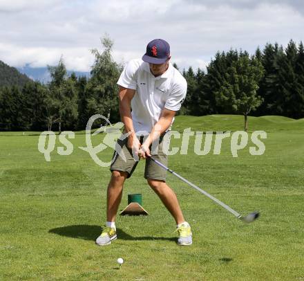 EBEL. Eishockey Bundesliga. Teambuilding VSV. Golf. Stefan Bacher. Tarvis, am 25.8.2014.
Foto: Kuess
---
pressefotos, pressefotografie, kuess, qs, qspictures, sport, bild, bilder, bilddatenbank