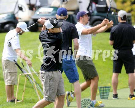 EBEL. Eishockey Bundesliga. Teambuilding VSV. Golf. Jean Philippe Lamoureux. Tarvis, am 25.8.2014.
Foto: Kuess
---
pressefotos, pressefotografie, kuess, qs, qspictures, sport, bild, bilder, bilddatenbank