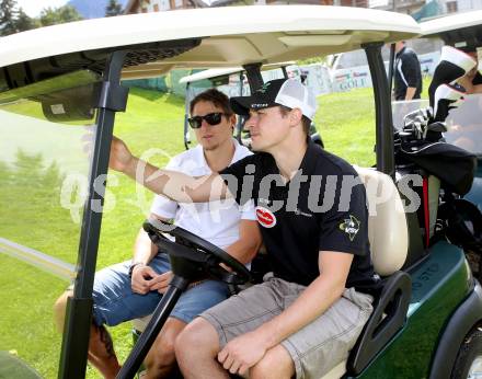 EBEL. Eishockey Bundesliga. Teambuilding VSV. Golf. Jean Philippe Lamoureux, Daniel Nageler. Tarvis, am 25.8.2014.
Foto: Kuess
---
pressefotos, pressefotografie, kuess, qs, qspictures, sport, bild, bilder, bilddatenbank