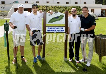 EBEL. Eishockey Bundesliga. Teambuilding VSV. Golf. Marc Santorelli, Co-Trainer Markus Peintner, Peter Samselnig. Tarvis, am 25.8.2014.
Foto: Kuess
---
pressefotos, pressefotografie, kuess, qs, qspictures, sport, bild, bilder, bilddatenbank