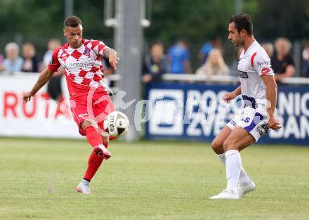 Fussball Testspiel. SAK gegen SK Austria Klagenfurt. Murat Veliu,  (SAK), Marco Sahanek (Austria Klagenfurt). Welzenegg, am 25.6.2015.
Foto: Kuess
---
pressefotos, pressefotografie, kuess, qs, qspictures, sport, bild, bilder, bilddatenbank