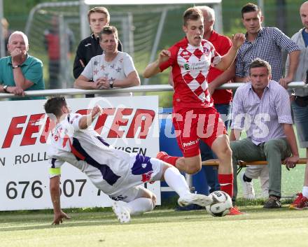 Fussball Testspiel. SAK gegen SK Austria Klagenfurt. Darjan Aleksic,  (SAK), Patrik Eler (Austria Klagenfurt). Welzenegg, am 25.6.2015.
Foto: Kuess
---
pressefotos, pressefotografie, kuess, qs, qspictures, sport, bild, bilder, bilddatenbank