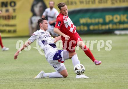 Fussball Testspiel. SAK gegen SK Austria Klagenfurt. Darjan Aleksic, (SAK), Fabian Miesenboeck  (Austria Klagenfurt). Welzenegg, am 25.6.2015.
Foto: Kuess
---
pressefotos, pressefotografie, kuess, qs, qspictures, sport, bild, bilder, bilddatenbank