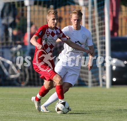 Fussball Testspiel. Annabichler SV gegen SK Austria Klagenfurt. Nikolai Michael Kremer, (ASV), Matthias Koch  (Austria). Welzenegg, am 29.6.2015.
Foto: Kuess
---
pressefotos, pressefotografie, kuess, qs, qspictures, sport, bild, bilder, bilddatenbank