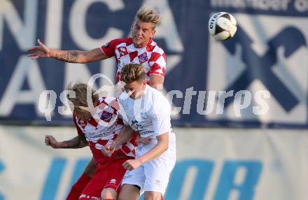 Fussball Testspiel. Annabichler SV gegen SK Austria Klagenfurt. Philipp Matthias Gaggl,  (ASV), Dominic Puercher,  Marco Leininger (Austria). Welzenegg, am 29.6.2015.
Foto: Kuess
---
pressefotos, pressefotografie, kuess, qs, qspictures, sport, bild, bilder, bilddatenbank