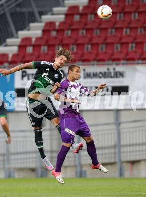 Fussball Testspiel. SK Austria Klagenfurt gegen Schalke 04. Rajko Rep, (Austria Klagenfurt),  Roman Neustaedter  (Schalke). Klagenfurt, am 8.7.2015.
Foto: Kuess
---
pressefotos, pressefotografie, kuess, qs, qspictures, sport, bild, bilder, bilddatenbank