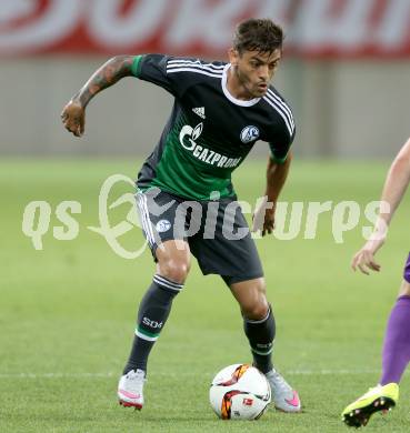 Fussball Testspiel. SK Austria Klagenfurt gegen Schalke 04. Da Paula Uilson Junior Caicara (Schalke). Klagenfurt, am 8.7.2015.
Foto: Kuess
---
pressefotos, pressefotografie, kuess, qs, qspictures, sport, bild, bilder, bilddatenbank