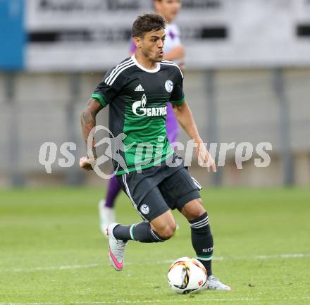 Fussball Testspiel. SK Austria Klagenfurt gegen Schalke 04. Da Paula Uilson Junior Caicara (Schalke). Klagenfurt, am 8.7.2015.
Foto: Kuess
---
pressefotos, pressefotografie, kuess, qs, qspictures, sport, bild, bilder, bilddatenbank