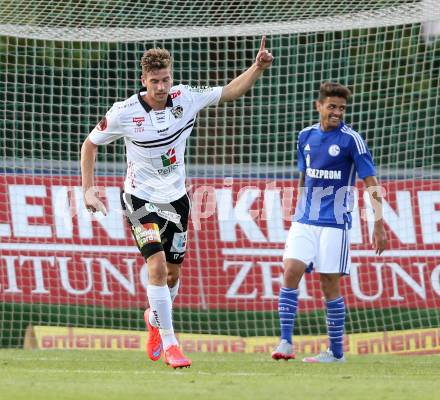 Fussball Testspiel. RZ Pellets WAC gegen Schalke 04. Torjubel Tadej Trdina (WAC). Wolfsberg, am 10.7.2015.
Foto: Kuess
---
pressefotos, pressefotografie, kuess, qs, qspictures, sport, bild, bilder, bilddatenbank