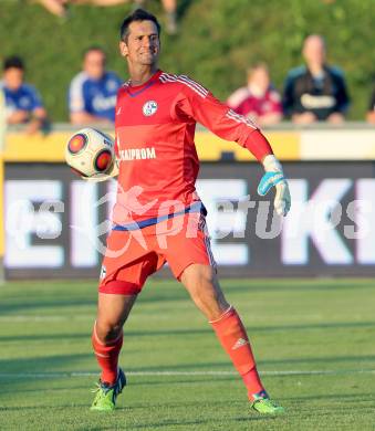 Fussball Testspiel. RZ Pellets WAC gegen Schalke 04.  Michael Gspurnig  (Schalke). Wolfsberg, am 10.7.2015.
Foto: Kuess
---
pressefotos, pressefotografie, kuess, qs, qspictures, sport, bild, bilder, bilddatenbank