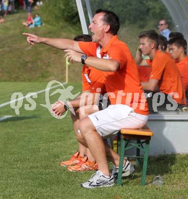 Fussball OEFB Cup. ASKOE Koettmannsdorf gegen RZ Pellets WAC.  Trainer Rudolf Perz (Koettmannsdorf). Koettmannsdorf, am 19.7.2015.
Foto: Kuess
---
pressefotos, pressefotografie, kuess, qs, qspictures, sport, bild, bilder, bilddatenbank