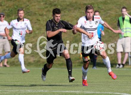 Fussball OEFB Cup. ASKOE Koettmannsdorf gegen RZ Pellets WAC.  Daniel Globotschig,  (Koettmannsdorf), Tadej Trdina (WAC). Koettmannsdorf, am 19.7.2015.
Foto: Kuess
---
pressefotos, pressefotografie, kuess, qs, qspictures, sport, bild, bilder, bilddatenbank