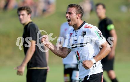 Fussball OEFB Cup. ASKOE Koettmannsdorf gegen RZ Pellets WAC.  Torjubel Peter Tschernegg (WAC). Koettmannsdorf, am 19.7.2015.
Foto: Kuess
---
pressefotos, pressefotografie, kuess, qs, qspictures, sport, bild, bilder, bilddatenbank