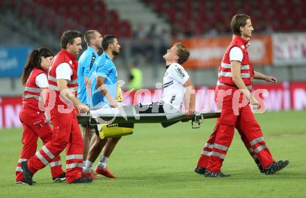 Fussball. UEFA Europa League 2015/2016. Second Qualifying Round. RZ Pellets WAC gegen FC Shakhtyor Soligorsk. Verletzt Daniel Drescher (WAC). Klagenfurt, am 23.7.2015.
Foto: Kuess
---
pressefotos, pressefotografie, kuess, qs, qspictures, sport, bild, bilder, bilddatenbank