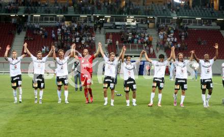 Fussball. UEFA Europa League 2015/2016. Second Qualifying Round. RZ Pellets WAC gegen FC Shakhtyor Soligorsk. Jubel WAC. Klagenfurt, am 23.7.2015.
Foto: Kuess
---
pressefotos, pressefotografie, kuess, qs, qspictures, sport, bild, bilder, bilddatenbank