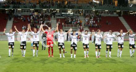 Fussball. UEFA Europa League 2015/2016. Second Qualifying Round. RZ Pellets WAC gegen FC Shakhtyor Soligorsk. Jubel WAC. Klagenfurt, am 23.7.2015.
Foto: Kuess
---
pressefotos, pressefotografie, kuess, qs, qspictures, sport, bild, bilder, bilddatenbank