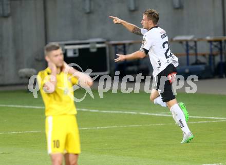 Fussball. UEFA Europa League 2015/2016. Second Qualifying Round. RZ Pellets WAC gegen FC Shakhtyor Soligorsk. Torjubel Michael Sollbauer (WAC). Klagenfurt, am 23.7.2015.
Foto: Kuess
---
pressefotos, pressefotografie, kuess, qs, qspictures, sport, bild, bilder, bilddatenbank