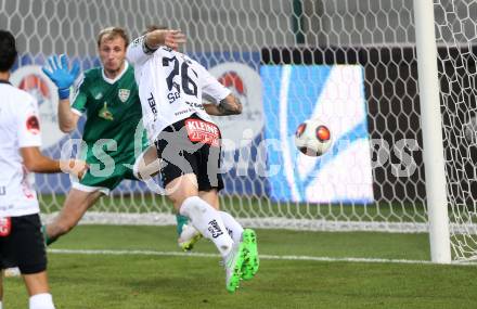 Fussball. UEFA Europa League 2015/2016. Second Qualifying Round. RZ Pellets WAC gegen FC Shakhtyor Soligorsk. Michael Sollbauer, (WAC), Vladimir Bushma (Shakhtyor Soligorsk). Klagenfurt, am 23.7.2015.
Foto: Kuess
---
pressefotos, pressefotografie, kuess, qs, qspictures, sport, bild, bilder, bilddatenbank