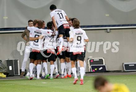 Fussball. UEFA Europa League 2015/2016. Second Qualifying Round. RZ Pellets WAC gegen FC Shakhtyor Soligorsk. Torjubel WAC. Klagenfurt, am 23.7.2015.
Foto: Kuess
---
pressefotos, pressefotografie, kuess, qs, qspictures, sport, bild, bilder, bilddatenbank