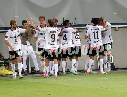 Fussball. UEFA Europa League 2015/2016. Second Qualifying Round. RZ Pellets WAC gegen FC Shakhtyor Soligorsk. Torjubel WAC. Klagenfurt, am 23.7.2015.
Foto: Kuess
---
pressefotos, pressefotografie, kuess, qs, qspictures, sport, bild, bilder, bilddatenbank