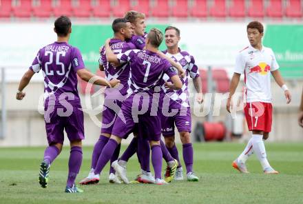 Fussball. Sky go Erste Liga. SK Austria Klagenfurt gegen FC Liefering. Torjubel Patrik Eler (Klagenfurt). Klagenfurt, am 24.7.2015.
Foto: Kuess
---
pressefotos, pressefotografie, kuess, qs, qspictures, sport, bild, bilder, bilddatenbank