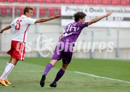 Fussball. Sky go Erste Liga. SK Austria Klagenfurt gegen FC Liefering. Torjubel Christian Falk (Klagenfurt). Klagenfurt, am 24.7.2015.
Foto: Kuess
---
pressefotos, pressefotografie, kuess, qs, qspictures, sport, bild, bilder, bilddatenbank