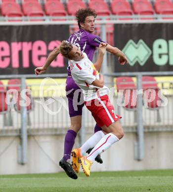 Fussball. Sky go Erste Liga. SK Austria Klagenfurt gegen FC Liefering. Christian Falk, (Klagenfurt), David Gugganig (Liefering). Klagenfurt, am 24.7.2015.
Foto: Kuess
---
pressefotos, pressefotografie, kuess, qs, qspictures, sport, bild, bilder, bilddatenbank