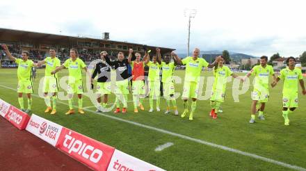 Fussball. Tipico Bundesliga. RZ Pellets WAC gegen FK Austria Wien. Jubel Austria Wien. Wolfsberg, am 26.7.2015.
Foto: Kuess
Foto: Kuess

---
pressefotos, pressefotografie, kuess, qs, qspictures, sport, bild, bilder, bilddatenbank