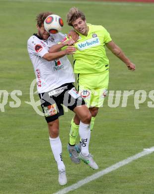 Fussball. Tipico Bundesliga. RZ Pellets WAC gegen FK Austria Wien. Boris Huettenbrenner,  (WAC), Philipp Zulechner (Wien). Wolfsberg, am 26.7.2015.
Foto: Kuess
Foto: Kuess

---
pressefotos, pressefotografie, kuess, qs, qspictures, sport, bild, bilder, bilddatenbank