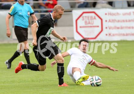 Fussball Regionalliga. Annabichler SV gegen RZ Pellets WAC Amateure.  Almedin Hota,  (ASV), Christoph Rabitsch (WAC). Annabichl, am 26.7.2015.
Foto: Kuess
---
pressefotos, pressefotografie, kuess, qs, qspictures, sport, bild, bilder, bilddatenbank