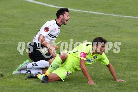 Fussball. Tipico Bundesliga. RZ Pellets WAC gegen FK Austria Wien. Roland Putsche,  (WAC),  Ognjen Vukojevic (Wien). Wolfsberg, am 26.7.2015.
Foto: Kuess
Foto: Kuess

---
pressefotos, pressefotografie, kuess, qs, qspictures, sport, bild, bilder, bilddatenbank