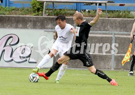 Fussball Regionalliga. Annabichler SV gegen RZ Pellets WAC Amateure.  Almedin Hota,  (ASV), Christoph Rabitsch (WAC). Annabichl, am 26.7.2015.
Foto: Kuess
---
pressefotos, pressefotografie, kuess, qs, qspictures, sport, bild, bilder, bilddatenbank