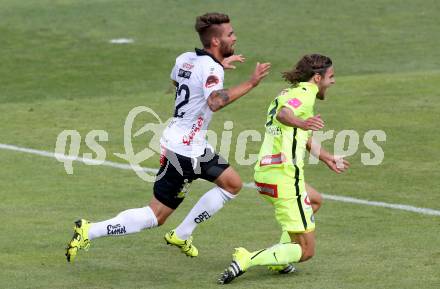 Fussball. Tipico Bundesliga. RZ Pellets WAC gegen FK Austria Wien. Mario Seidl, (WAC),  Richard Windbichler (Wien). Wolfsberg, am 26.7.2015.
Foto: Kuess
Foto: Kuess

---
pressefotos, pressefotografie, kuess, qs, qspictures, sport, bild, bilder, bilddatenbank