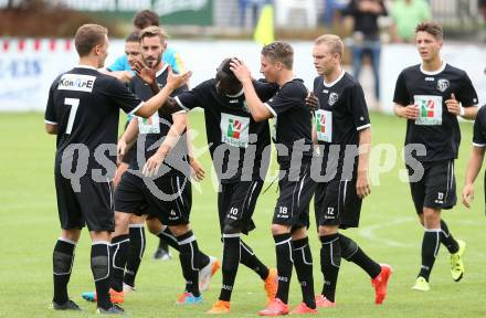 Fussball Regionalliga. Annabichler SV gegen RZ Pellets WAC Amateure.  Torjubel Bunabass Ceesay (WAC). Annabichl, am 26.7.2015.
Foto: Kuess
---
pressefotos, pressefotografie, kuess, qs, qspictures, sport, bild, bilder, bilddatenbank