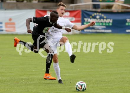 Fussball Regionalliga. Annabichler SV gegen RZ Pellets WAC Amateure.  Philipp Matthias Gaggl,  (ASV), Bunabass Ceesay (WAC). Annabichl, am 26.7.2015.
Foto: Kuess
---
pressefotos, pressefotografie, kuess, qs, qspictures, sport, bild, bilder, bilddatenbank