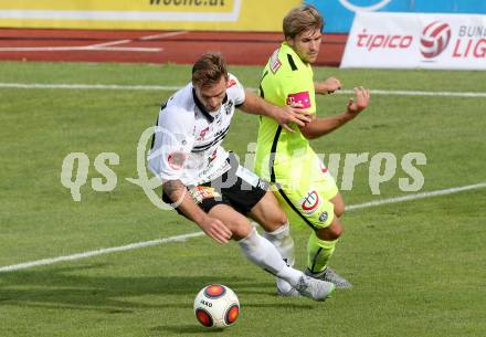 Fussball. Tipico Bundesliga. RZ Pellets WAC gegen FK Austria Wien. Michael Sollbauer,  (WAC), Philipp Zulechner (Wien). Wolfsberg, am 26.7.2015.
Foto: Kuess
Foto: Kuess

---
pressefotos, pressefotografie, kuess, qs, qspictures, sport, bild, bilder, bilddatenbank