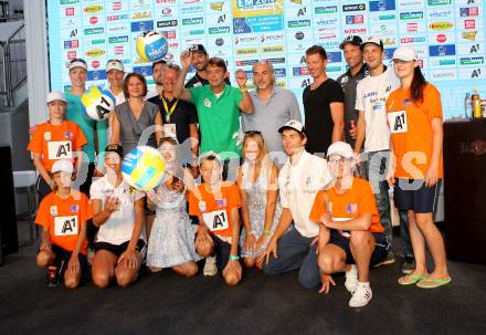 Beachvolleyball Europameisterschaft. Pressekonferenz.  Klagenfurt, 28.7.2015.
Foto: Kuess
---
pressefotos, pressefotografie, kuess, qs, qspictures, sport, bild, bilder, bilddatenbank