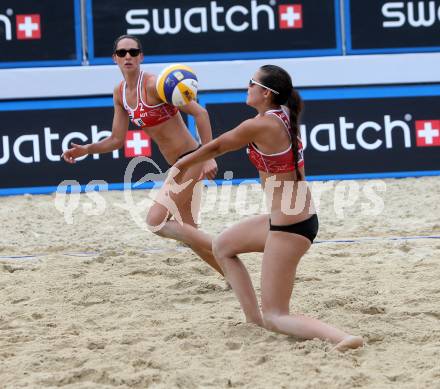 2015 CEV A1 Beach Volleyball Europameisterschaft. Nadine STRAUSS, Cornelia RIMSER (AUT). Klagenfurt, 28.7.2015.
Foto: Kuess
---
pressefotos, pressefotografie, kuess, qs, qspictures, sport, bild, bilder, bilddatenbank