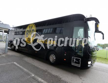 Fussball. UEFA Europa League 2015/2016. Third qualifying round. RZ Pellets WAC gegen Borussia Dortmund. Pressekonferenz. Vereinsbus (Dortmund). Klagenfurt, am 29.7.2015.
Foto: Kuess 
---
pressefotos, pressefotografie, kuess, qs, qspictures, sport, bild, bilder, bilddatenbank