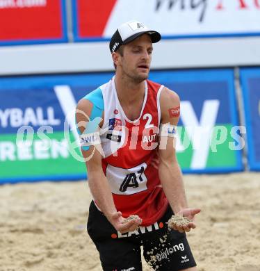 2015 CEV A1 Beachvolleyball Europameisterschaft.  Alexander Xandi HUBER (AUT). Klagenfurt, 29.7.2015.
Foto: Kuess
---
pressefotos, pressefotografie, kuess, qs, qspictures, sport, bild, bilder, bilddatenbank